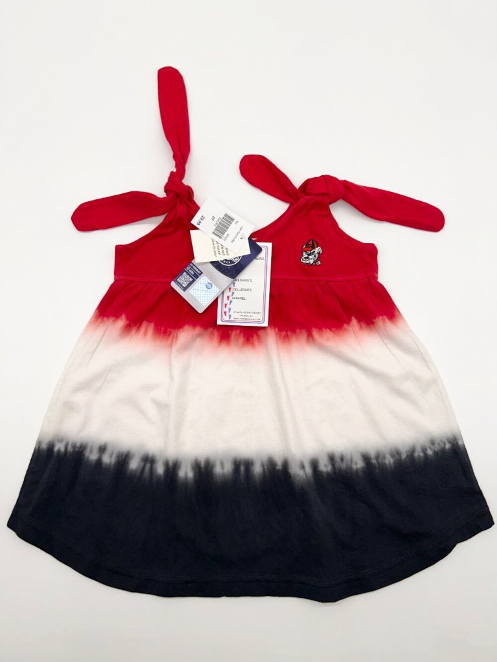 Georgia Bulldogs Two Feet Ahead Girls 2T Tie Dye Sleeveless Dress NWT